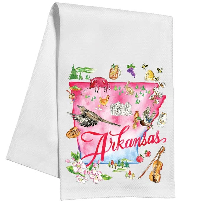 RosanneBeck Collections Arkansas Handpainted Icons Kitchen Towel 4 RosanneBeck Collections Arkansas Handpainted Icons Kitchen Towel