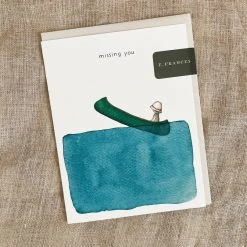 E Frances Paper Missing You Canoe Greeting Card
