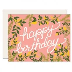 Slightly Stationery Botanical Birthday Card Slightly Stationary