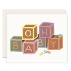 Slightly Stationery Gifts For Baby Baby Blocks Card