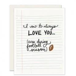 Slightly Stationery Football Season Vow Card