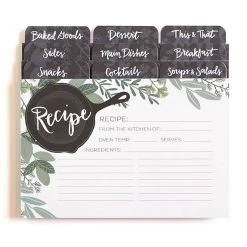 1canoe2 | One Canoe Two Paper Co. Kitchenware Herb Skillet Recipe Cards W/ Dividers