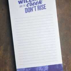 SOUTHERN FRIED DESIGN BARN Lord Willin’ And The Creek Notepad