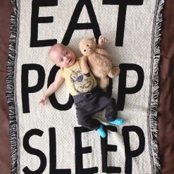 Calhoun & Co. Calhoun & Co: Eat Poop Sleep Blanket