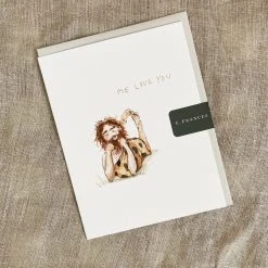 E Frances Paper Caveman Greeting Card