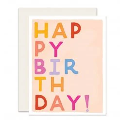 Slightly Stationery Birthday Block Letters Card