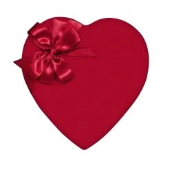 Spokandy Chocolatier Sweets Assorted Chocolates In Red Velvet Heart Box With Bow - 7 Oz