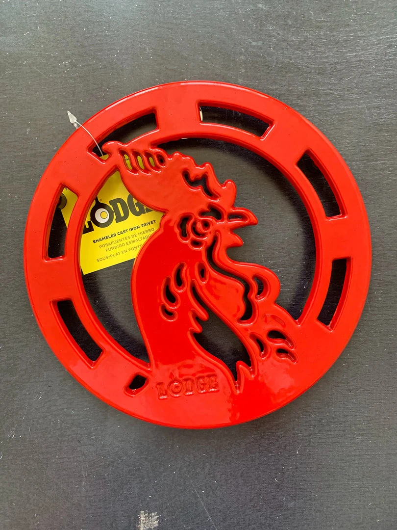 Lodge Enameled Rooster Trivet - 8 Inch Housewarming Gifts 5 Lodge Enameled Rooster Trivet - 8 Inch Housewarming Gifts