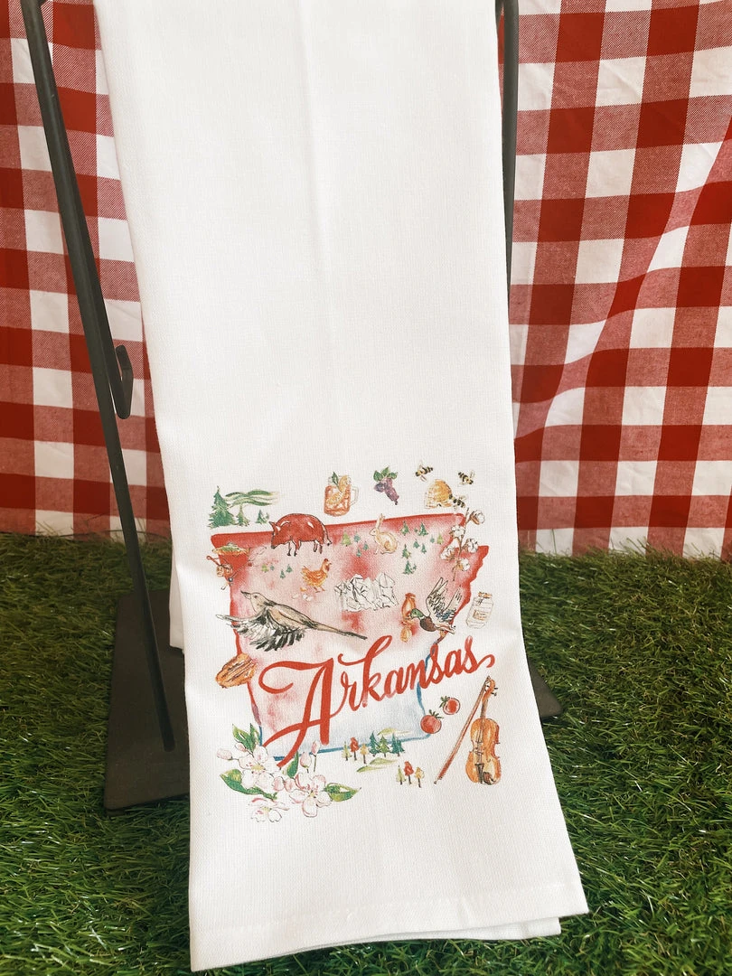 RosanneBeck Collections Arkansas Handpainted Icons Kitchen Towel 3 RosanneBeck Collections Arkansas Handpainted Icons Kitchen Towel
