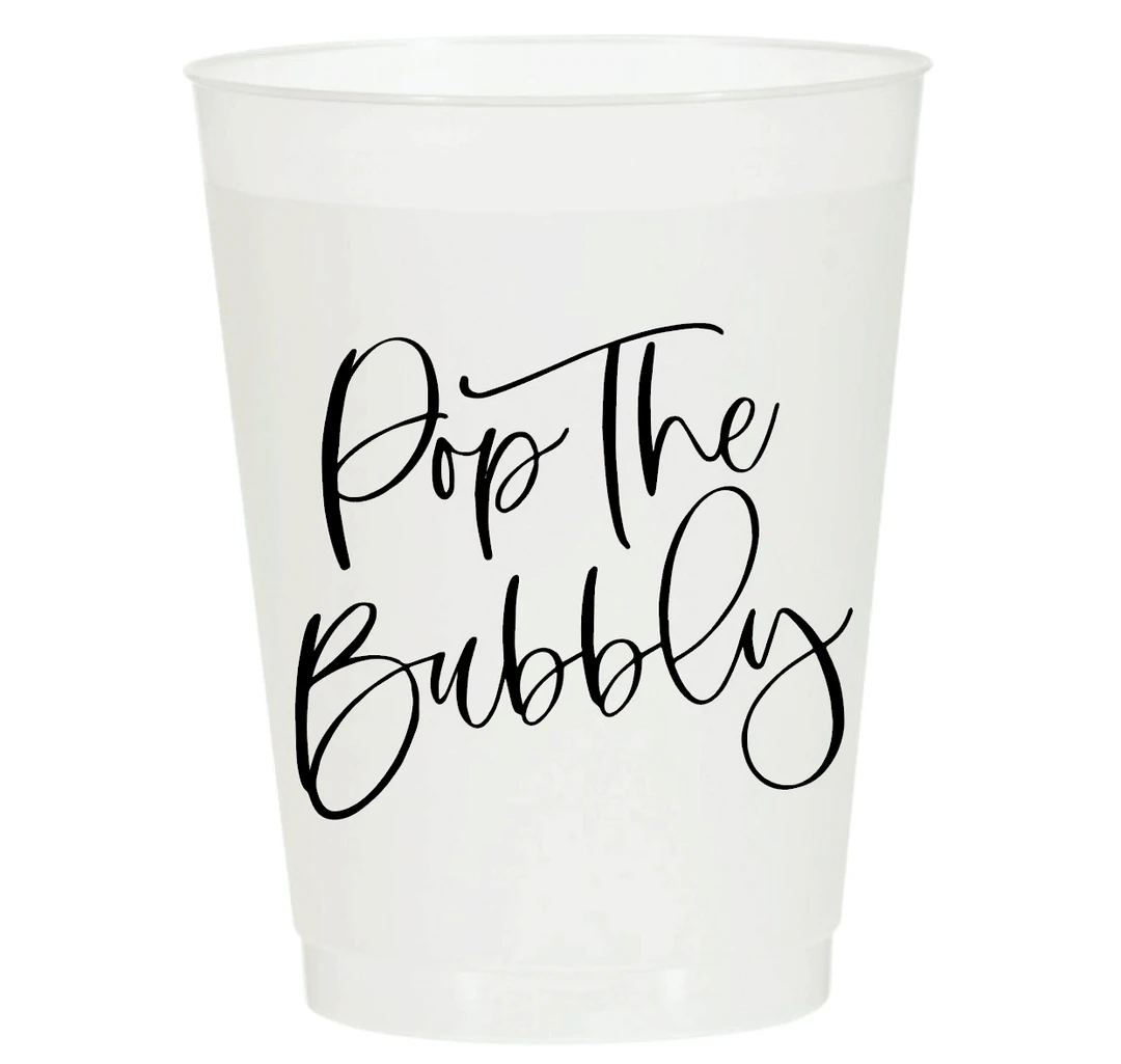 Sip Hip Hooray Pop The Bubbly Reusable Cups 6 Sip Hip Hooray Pop The Bubbly Reusable Cups