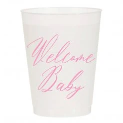Sip Hip Hooray Welcome Baby Reusable Cups - PInk Gifts For Baby