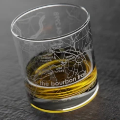 Well Told Bourbon Trail Map Rocks Glass 7 Well Told Bourbon Trail Map Rocks Glass