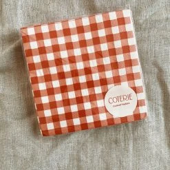 Coterie Party Supplies Red Gingham Paper Cocktail Napkins 4th Of July Weekend