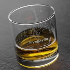 Well Told Gifts For Him Fayetteville, AR Map Rocks Glass 13 Well Told Gifts For Him Fayetteville, AR Map Rocks Glass