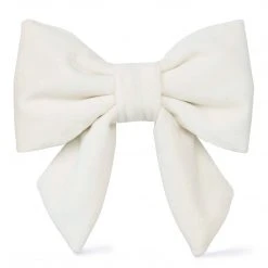 The Foggy Dog Pets Ivory Velvet Lady Dog Bow - Small