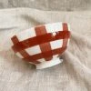 Creative Co-op Arkansas Razorbacks Red Plaid Latte Bowl