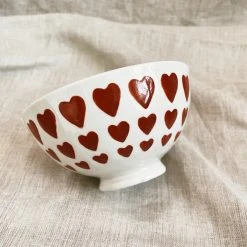 Creative Co-op Arkansas Razorbacks Red Hearts Latte Bowl