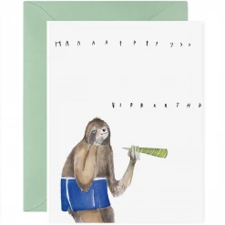 E Frances Paper Speedy Sloth Greeting Card