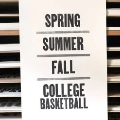 Old Try: College Basketball Season Print - 13x20