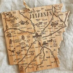 Totally Bamboo Arkansas Map Serving Board Hostess Gifts