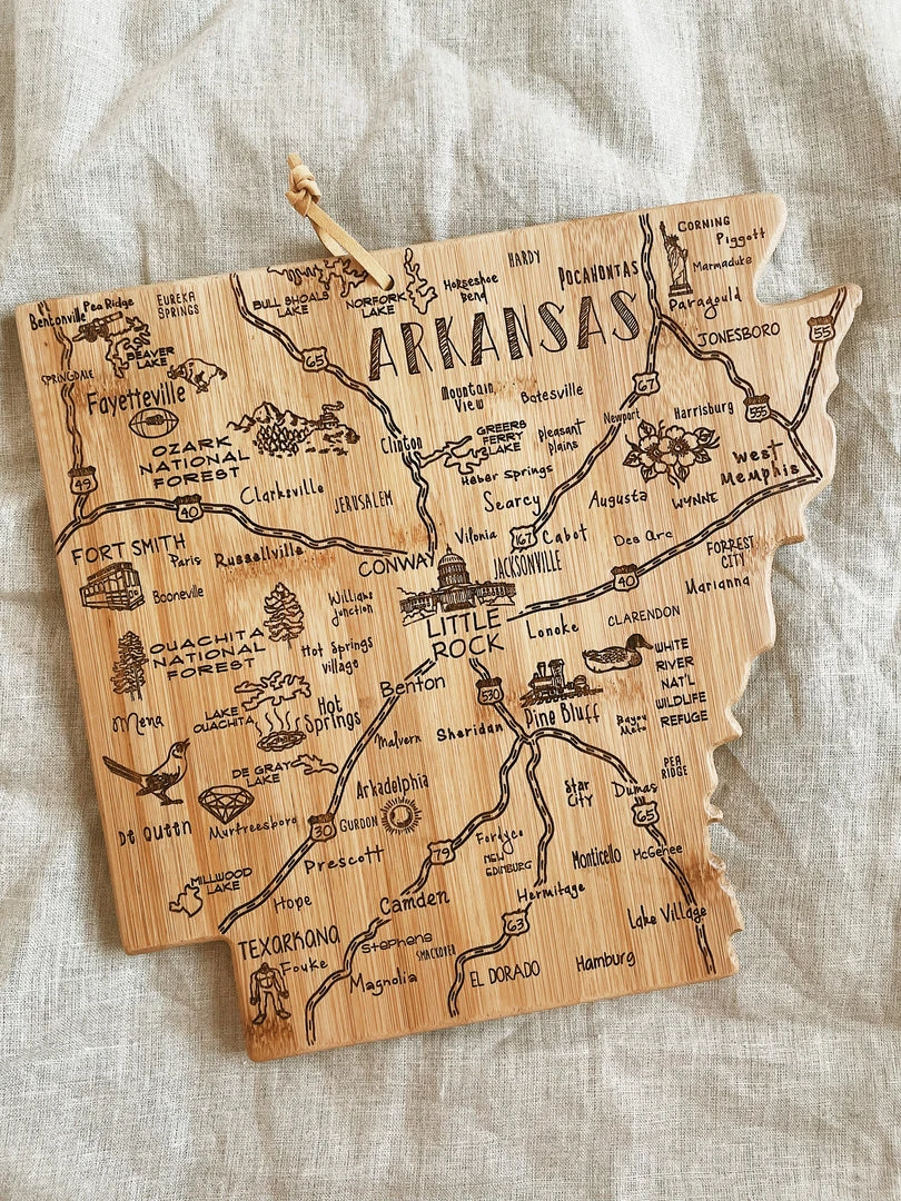 Totally Bamboo Arkansas Map Serving Board Hostess Gifts 4 Totally Bamboo Arkansas Map Serving Board Hostess Gifts