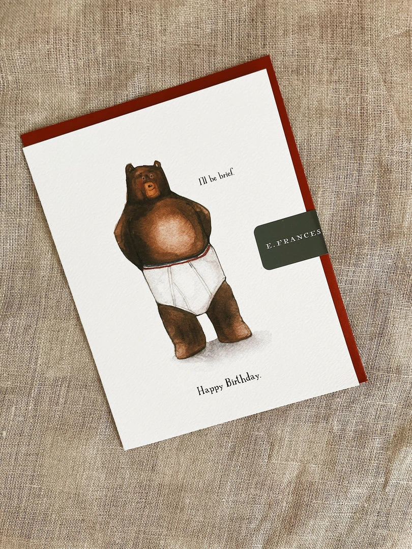 E Frances Paper I'll Be Brief Greeting Card Paper Goods 3 E Frances Paper I'll Be Brief Greeting Card Paper Goods