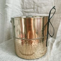 Creative Co-op Gold Ice Bucket With Tongs