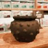 Creative Co-op Decor Black Terracotta Vase With Raised Dots - PICKUP ONLY 1 Creative Co-op Decor Black Terracotta Vase With Raised Dots - PICKUP ONLY