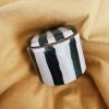 Creative Co-op Kitchenware Black Striped Stoneware Canister 1 Creative Co-op Kitchenware Black Striped Stoneware Canister