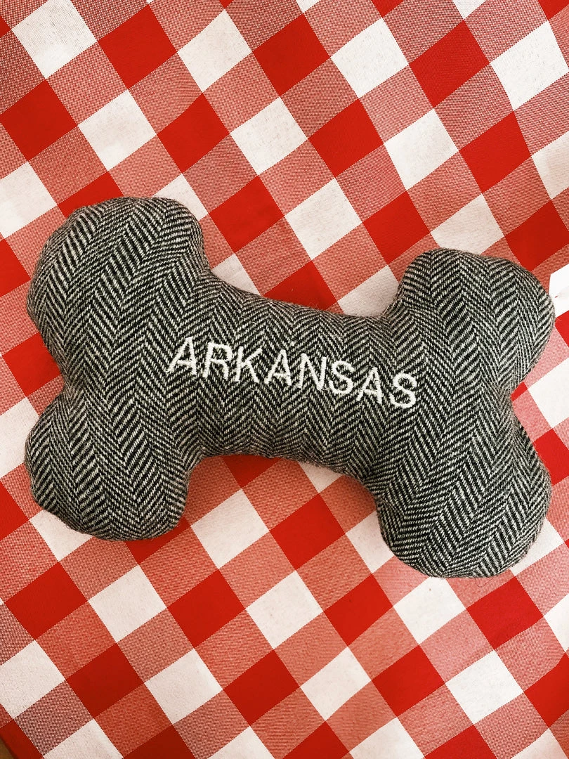 Hither Rabbit Arkansas Gray Tweed Dog Toy - Large Fayetteville, Arkansas 3 Hither Rabbit Arkansas Gray Tweed Dog Toy - Large Fayetteville, Arkansas