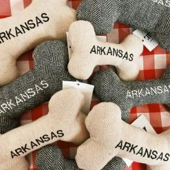 Hither Rabbit Arkansas Tan Tweed Dog Toy - Extra Large Arkansas Razorbacks