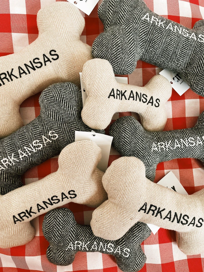 Hither Rabbit Arkansas Gray Tweed Dog Toy - Large Fayetteville, Arkansas 4 Hither Rabbit Arkansas Gray Tweed Dog Toy - Large Fayetteville, Arkansas