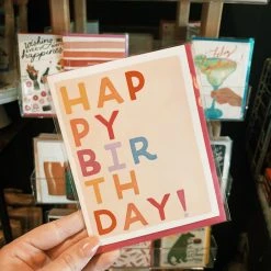 Slightly Stationery Birthday Block Letters Card