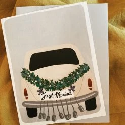 Slightly Stationery Wedding Gifts Getaway Car Card