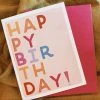 Slightly Stationery Birthday Block Letters Card