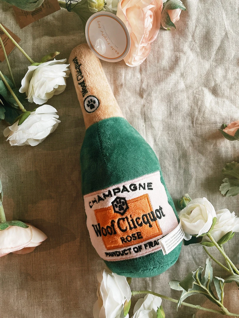 Haute Diggity Dog Woof Clicquot Rose' Champagne Bottle - Large 2022 Graduation 3 Haute Diggity Dog Woof Clicquot Rose' Champagne Bottle - Large 2022 Graduation