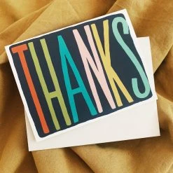 Slightly Stationery Colorful Thanks Card Hostess Gifts