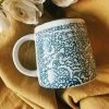 Creative Co-op Paisley Blue + White Mug Mugs 2 Creative Co-op Paisley Blue + White Mug Mugs
