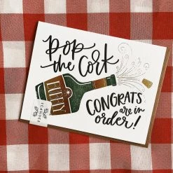 1canoe2 | One Canoe Two Paper Co. Congrats Champagne Letterpress Card 2022 Graduation