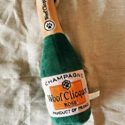 Haute Diggity Dog Woof Clicquot Rose' Champagne Bottle - XL