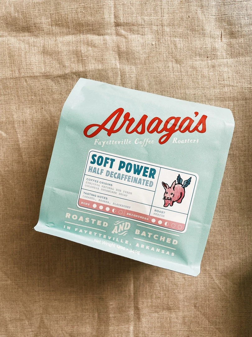 Arsagas Arsaga's Coffee Roasters: Soft Power Blend (Half-Caffenated) 3 Arsagas Arsaga's Coffee Roasters: Soft Power Blend (Half-Caffenated)