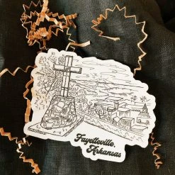 Citysupplyfayetteville Fayetteville Mt. Sequoyah Views Die Cut Sticker 2022 Graduation