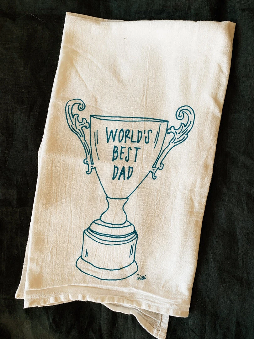 Girls Can Tell Dad Trophy Tea Towel Kitchenware 6 Girls Can Tell Dad Trophy Tea Towel Kitchenware
