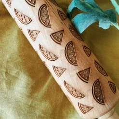 Kitchenware Humble Elephant: Watermelon Embossing Maple Rolling Pin