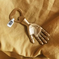 CREATIVE COOP Brass Hand Bottle Opener Gifts Under $30
