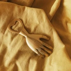 CREATIVE COOP Brass Hand Bottle Opener Gifts Under $30