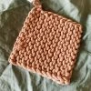 CREATIVE COOP Crocheted Pot Holder - Rose
