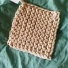CREATIVE COOP Crocheted Pot Holder - Light Pink 2 CREATIVE COOP Crocheted Pot Holder - Light Pink