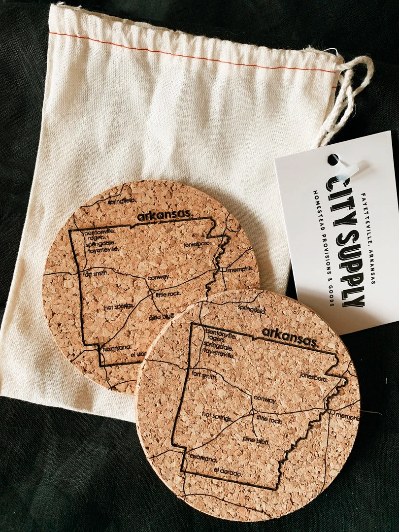 Well Told Arkansas Cork Coasters - Set Of 2 Gifts For Him 4 Well Told Arkansas Cork Coasters - Set Of 2 Gifts For Him