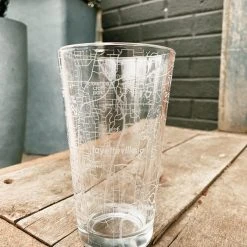 Well Told Fayetteville, AR Map Pint Glass